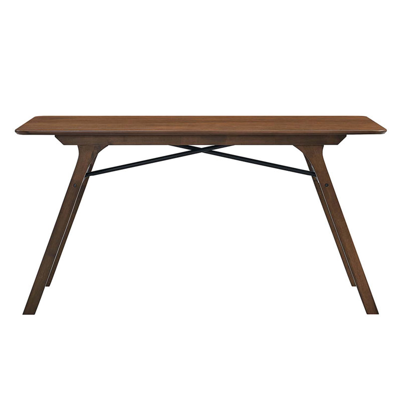 59" Kaela Rectangular Dining Table, Walnut Finish