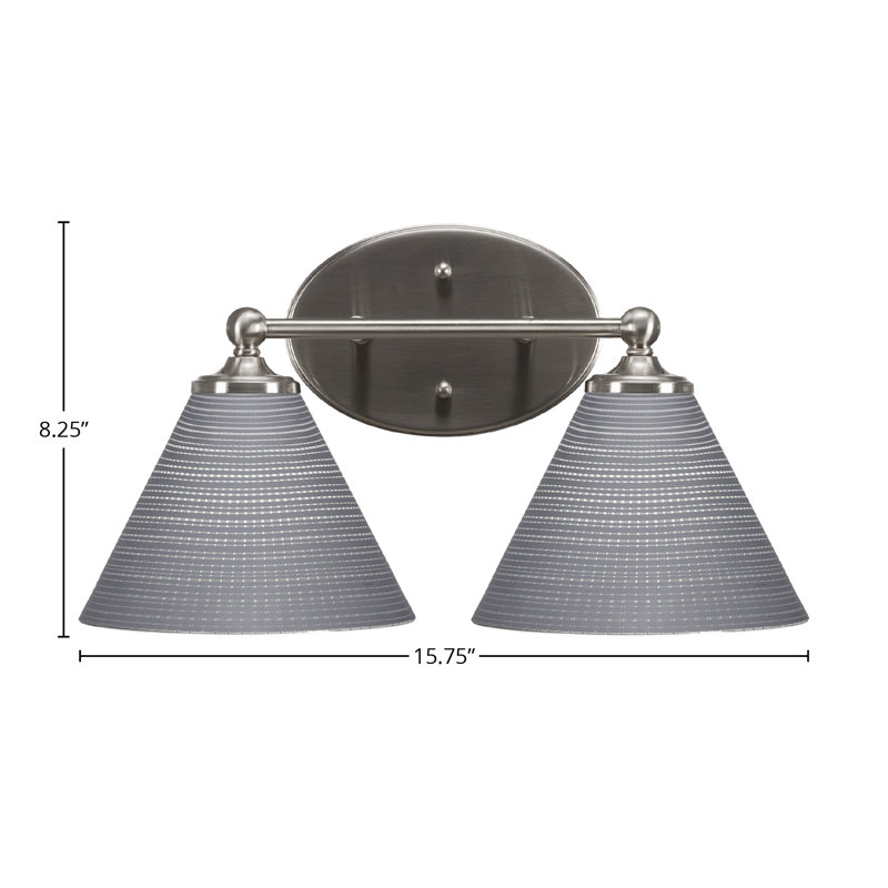 Barre d'éclairage de salle de bain Aitkens, Nickel brossé, 2