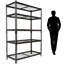 Étagères de rangement à 5 niveaux, étagères de garage robustes, étagères réglables, tablettes en acier, assemblage sans boulon, pour garage, remise, capacité de 2 250 lb, l 36 po x P 18 po x H 72 po, noir