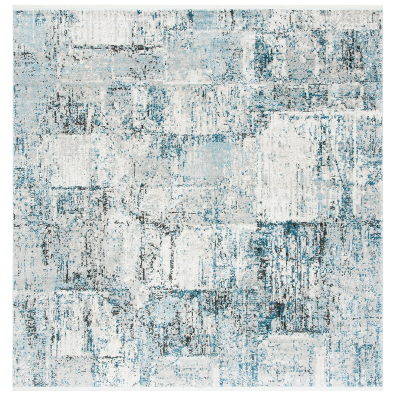 Brodnax Performance Abstract Rug, Square 6'7"