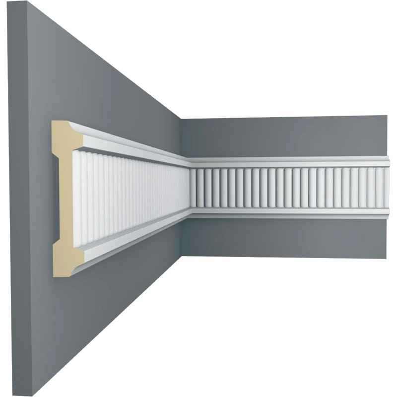 3"H x 5/8"P x 94 1/2"L, (3/8" Repeat), Nevio Chair Rail (2-Pack)