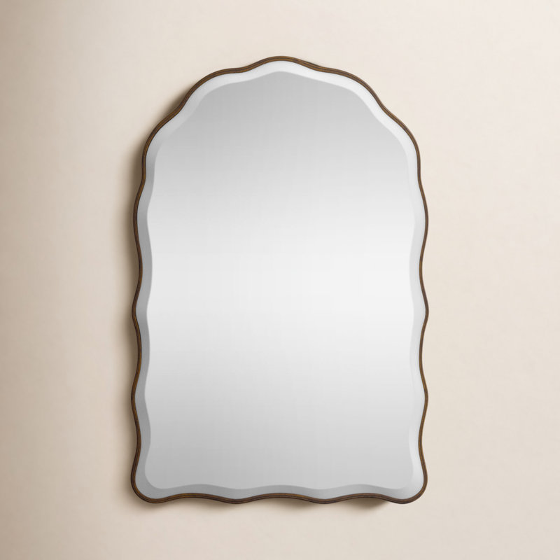 Katerina Mirror, Bronze, H 35 po x l 23 po, Festonné