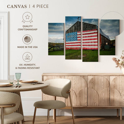 Borges American Flag On Barn