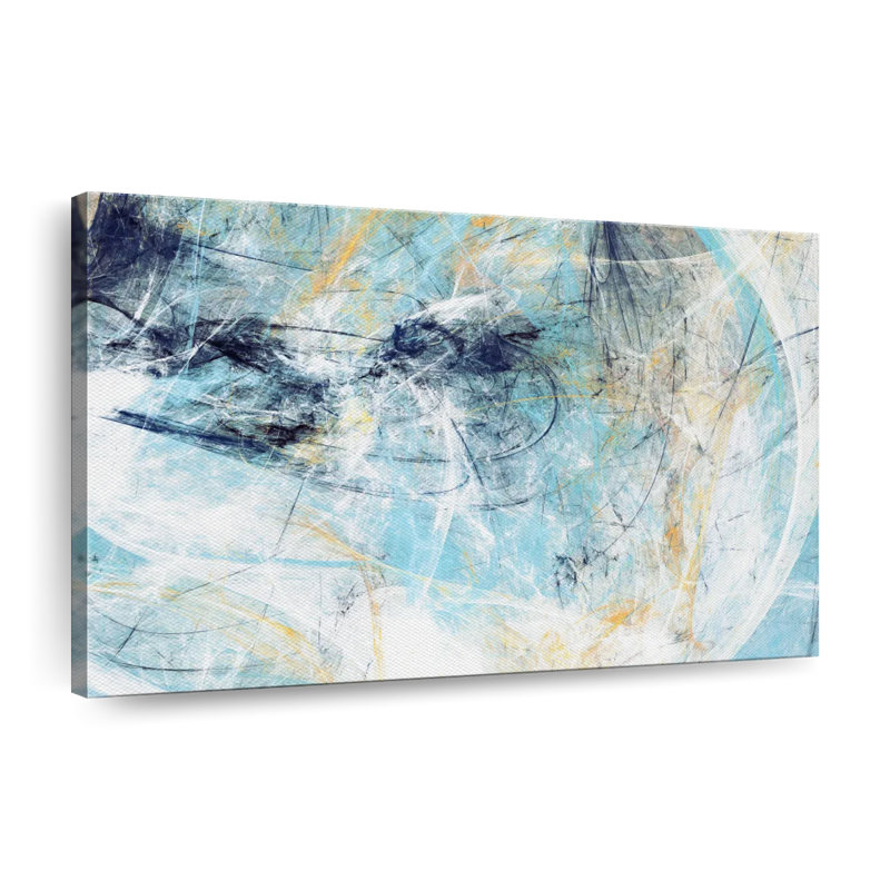 Impression sur toile à texture abstraite dynamique, H 8 po x l 12 po x P 1 po