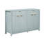 Buffet moderne de 55,1 po avec 2 tiroirs et 4 portes, tablettes ajustables, poignées en aluminium, panneau de fibres à densité moyenne peint, rangement scandinave pour la salle à manger et le salon-902716232