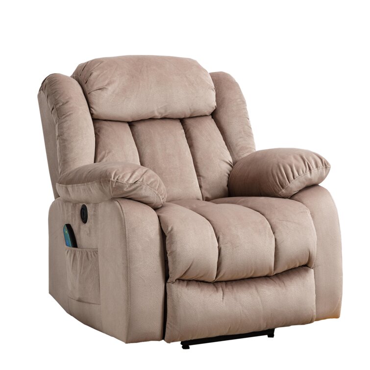 Birdwell 38.2" Wide Chenille Power Lift Assist Ergonomic Recliner with Massager and Heated Cushion