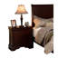 Armoire de chambre à coucher contemporaine en bois massif avec 2 tiroirs, table de chevet 2 cerisier, chevet moderne