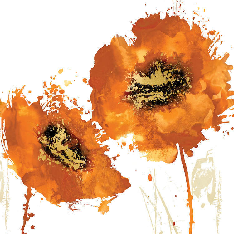 «Flower Burst I» par Vanessa Austin, reproduction d'art graphique sur toile, H 18 po x l 18 po x P 1,5 po