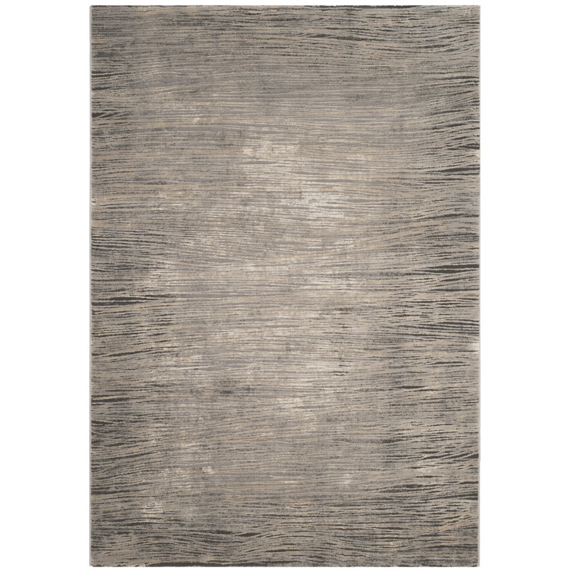Tapis ivoire / gris Edvin, Rectangle 5 pi 3 po x 7 pi 6 po