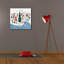 «Colorful Chicago» par Michael Mullan, art mural sur toile, 18 po x 18 po-97406174