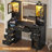 Vanity Desk With Touch Screen Mirror And Lights & Charging Station, Large Makeup Vanity With Rgb Light Cabinets, 6 Drawers, 5 Jewelry Hooks, Vanity Table With Lighted Mirror-416372379