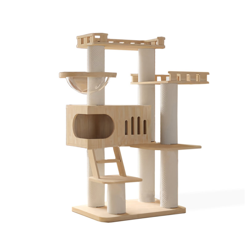 Simple Style Solid Wood Cat Tree