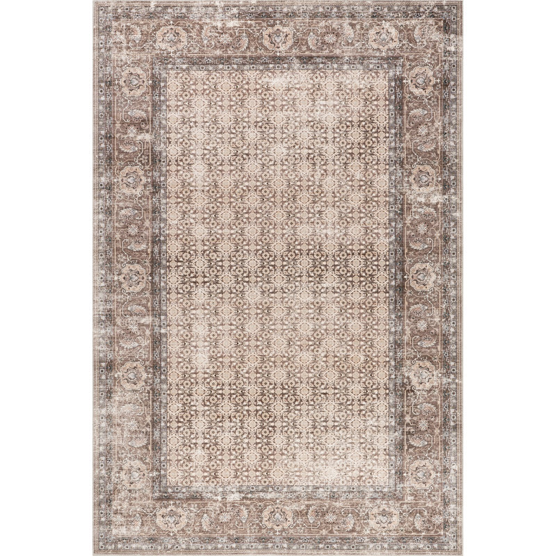 Kit Botanical SplashGuard Machine Washable Area Rug, Rectangle 5' x 8'