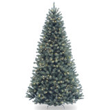 North Valley Blue Spruce Artificial Christmas Tree with Clear Lights with Stand