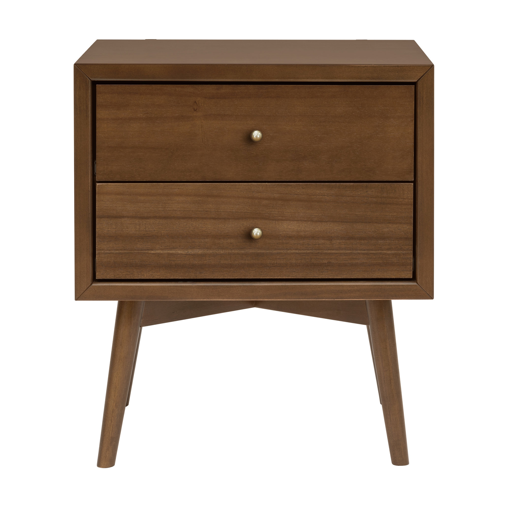 Palma Nightstand With USB Port, Natural Walnut