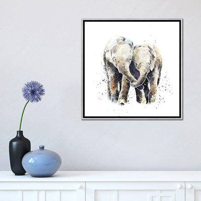 " Two Elephants " by EdsWatercolours