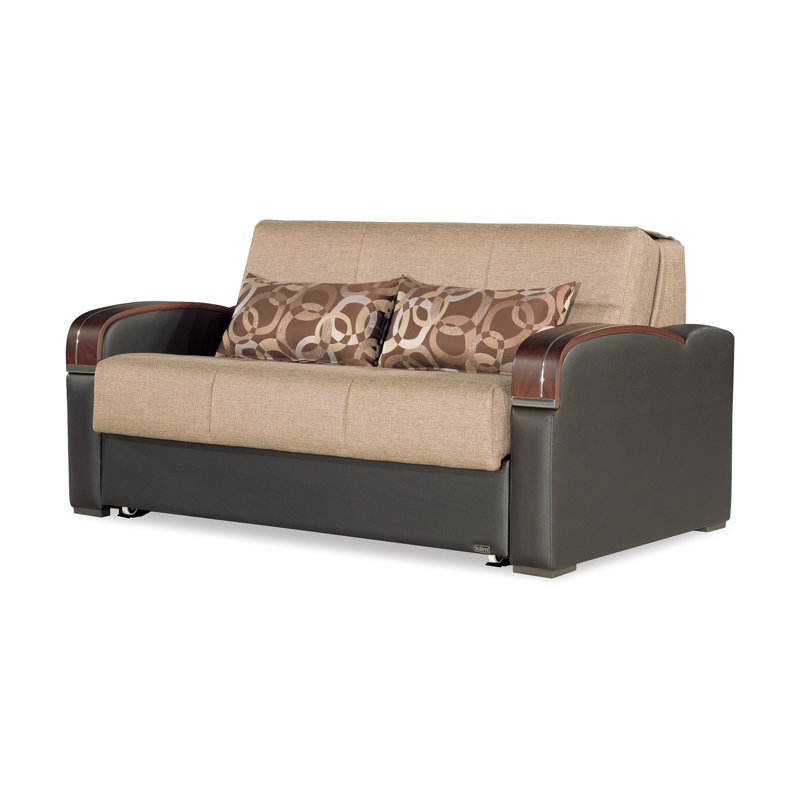 Causeuse convertible avec rangement Primenest, Brun