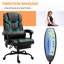 Fauteuil de bureau noir à haut dossier de massage, avec 6 points de vibration, fauteuil d'ordinateur inclinable en cuir PU, fauteuil de bureau ergonomique, avec repose-pieds réglable en hauteur et télécommande