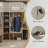 Freestanding Coat Rack With A Gold-tone Metal Frame And Marble Base, Suitable For Hats, Scarves, Jackets, And More