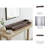 Decorative Slim Metal Tray with for Ottoman Decor - Home Decor Accent Tray for Coffee Table, Jewelry, Kitchen, or Trinket - Set of 2, 40", 36", Silver