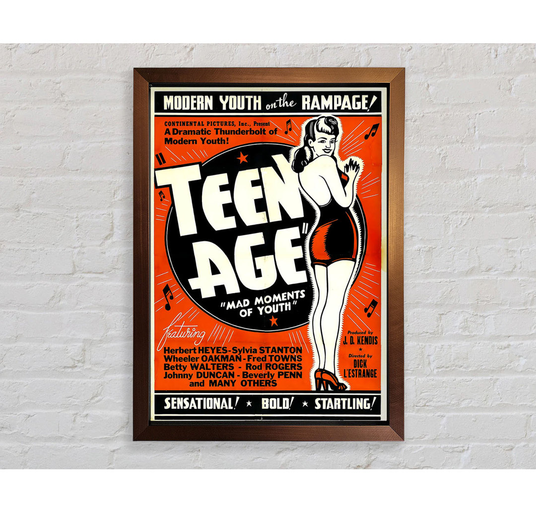 Teen Age 1944 Poster 1 Gerahmter Druck