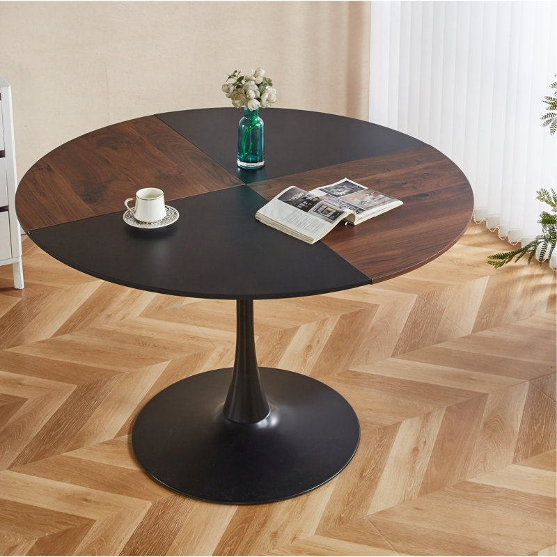 47,2 pouces table à manger ronde, table de bureau, table basse, 120 x 120 x 74 cm