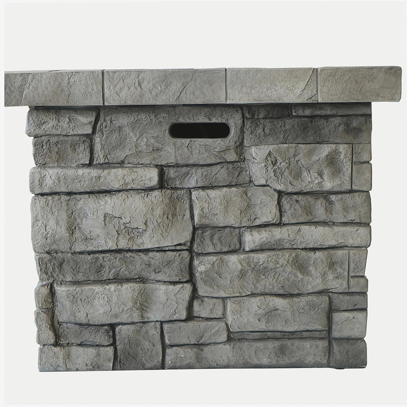 30-inch Outdoor Square Magnesium Oxide Propane Fire Pit - 40,000 BTU