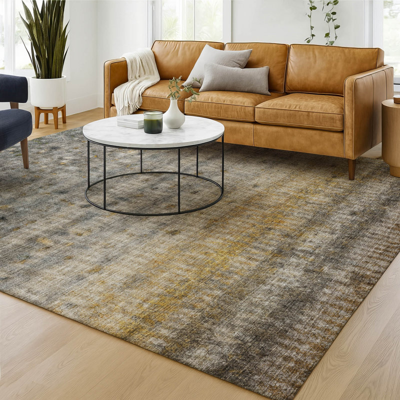 Premium Machine Washable Mayfield Stripes Rug, 3' x 5', Taupe