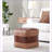 Ottoman, Industrial Genuine Leather &amp; Tan Brown Canvas Pouf by LumiSource | Dark Brown | Leather-760899276