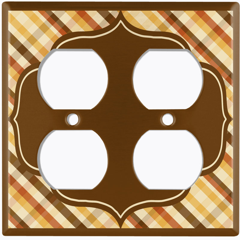 Plaque murale d'interrupteur à bascule Plaid 2-Gang