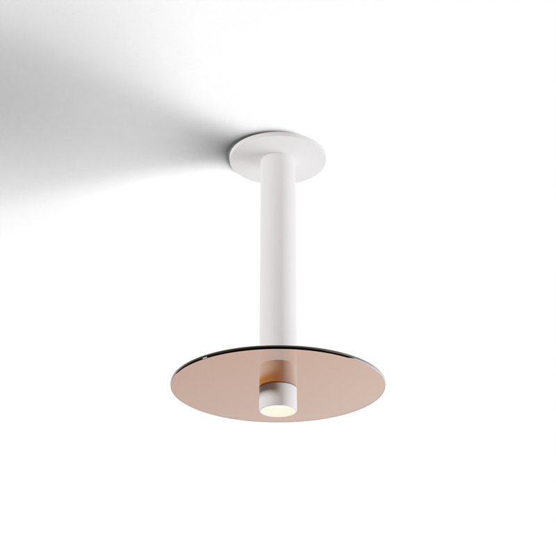 1 - Light LED Pendant, Tea Brown/Matte White