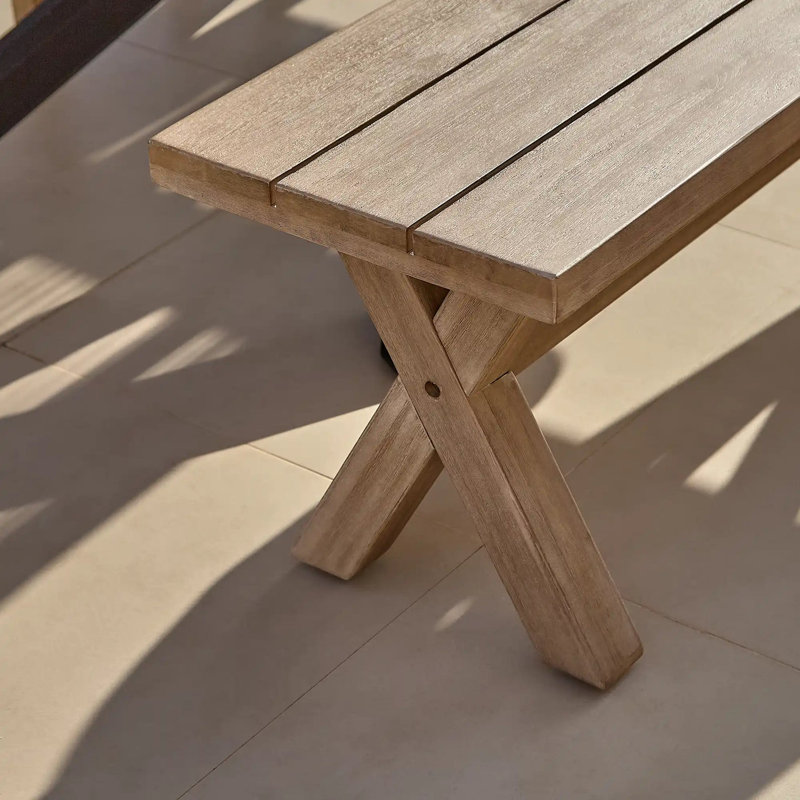 6 - Person Acacia Patio Dining Set with Rectangular Table