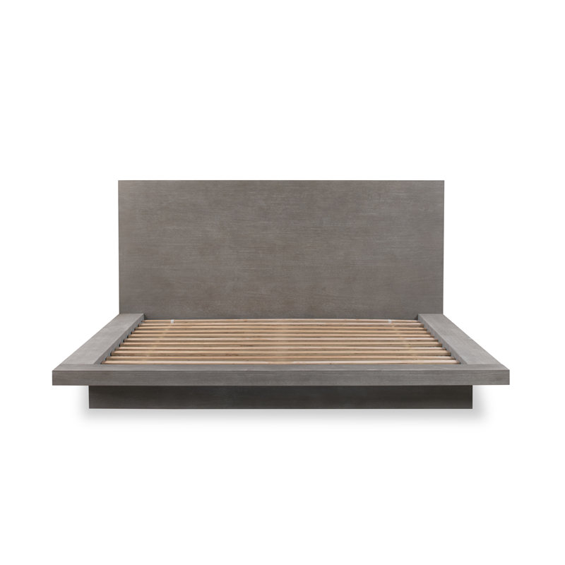 Meryl Solid Wood Panel Bed, Full