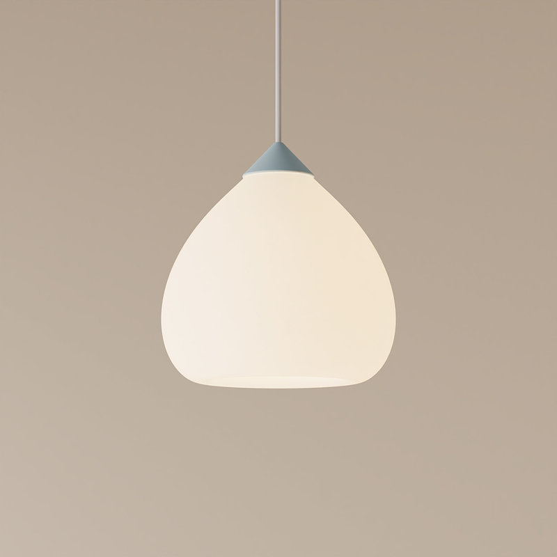 Gulp Pendant Light, 17.6" H x 9.45" W x 9.84" D, Snow, White