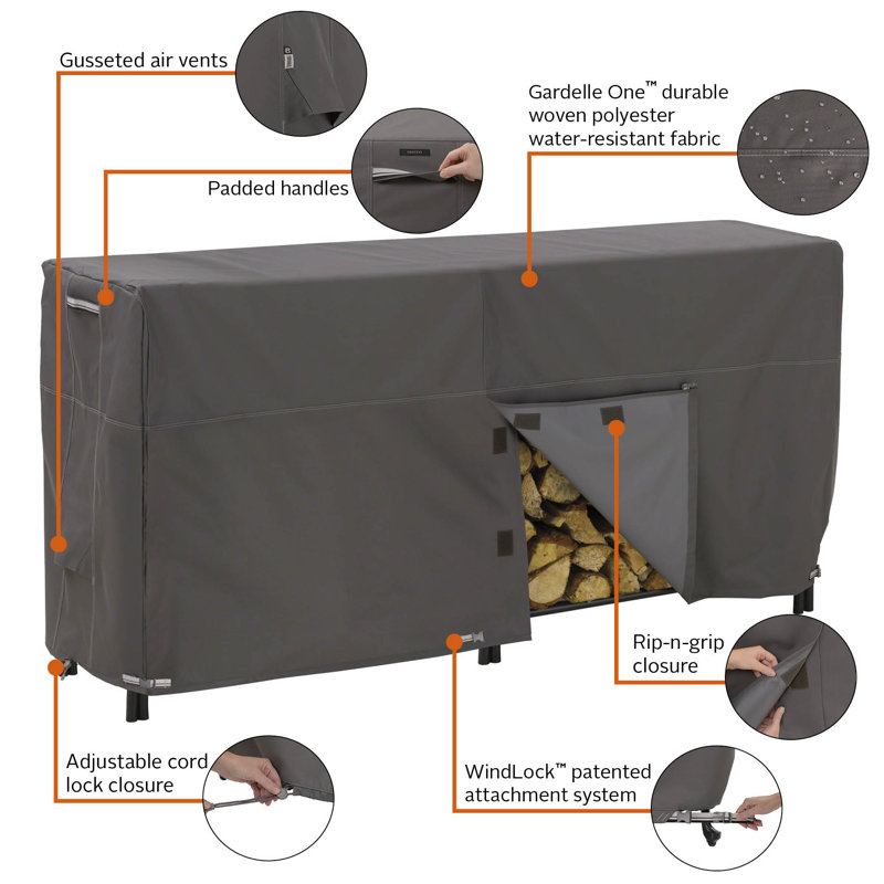 Jaylon Log Rack Cover - Fits up to 96''