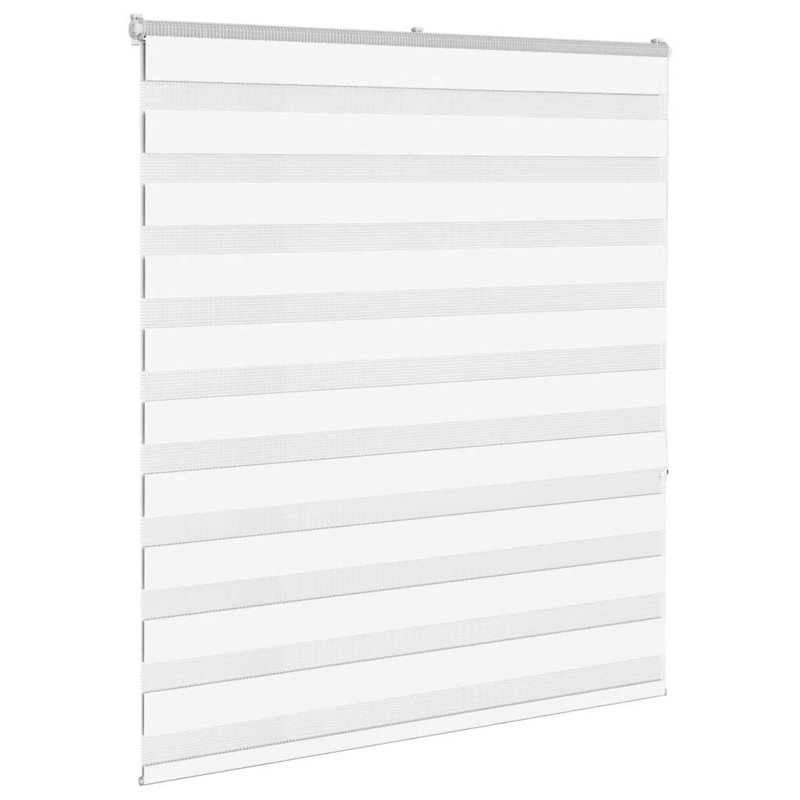George Oliver Zebra Blind Polyester, White, 135cmW x 150cmL