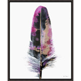 Feather IV by Alexander NikAnpour - Floater Frame Painting on Canvas