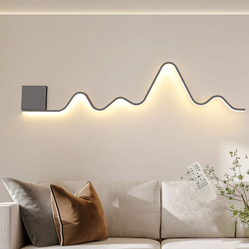 Heidamos 1 - Light 110cm Aluminum LED Flush Mounted Sconce