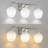 3-light 24''W Dimmable Nickel Wrought Iron Bathroom Vanity Lights with Frosted Milk White Shade-2361195-15387341