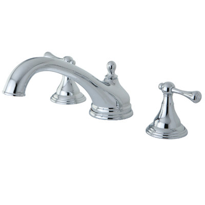 Robinet de baignoire romaine à fixation sur plateau à poignées doubles Vintage
