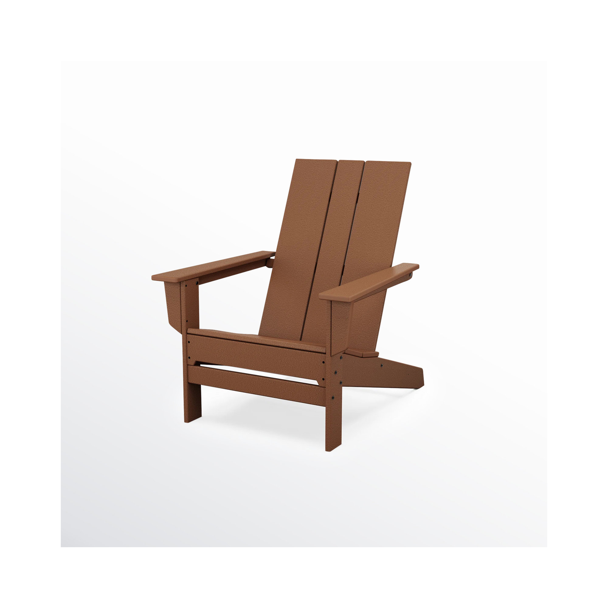 POLYWOOD x AllModern Oversized Plastic Adirondack Chair, Brown