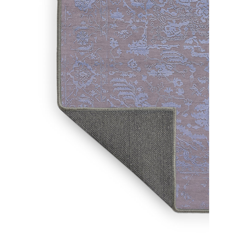 Tapis oriental bleu / gris Shavon, Rectangle 5 pi x 7 pi