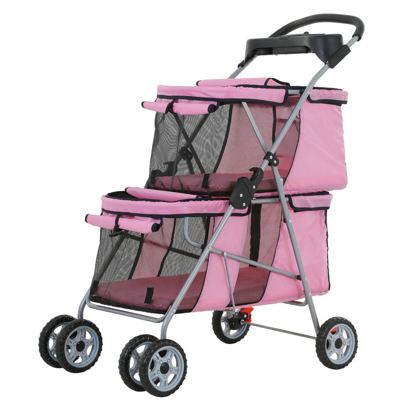 Foldable Pet Jogger Stroller, Pink