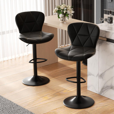 Modern Diamond - Pattern Adjustable Bar Stools