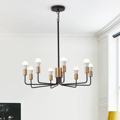 Fye 8-Light 77cm Farmhouse Classic Candle Style Chandelier Modern Pendant Light Fixture