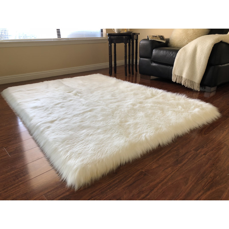 Wiersma Performance Faux Sheepskin Indoor Rug, Rectangle 5' x 8'