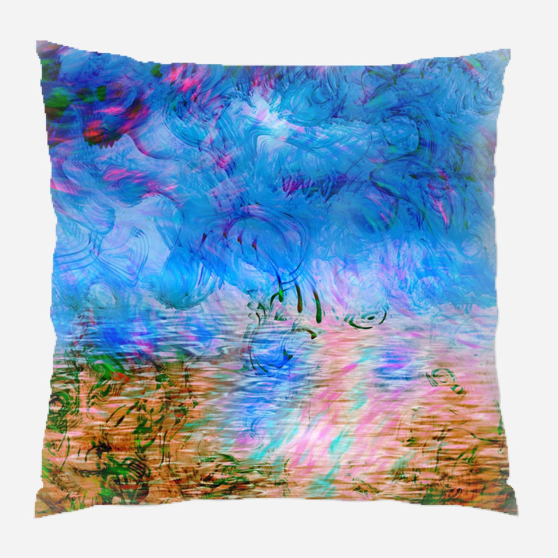 Coussin décoratif Edgewood, Microsuède, Intérieur