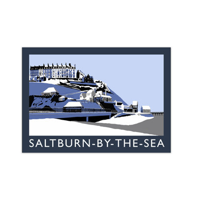 Saltburn-By-The-Sea In Snow by Richard O'Neill - Print