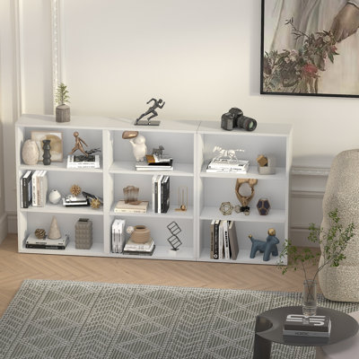 3-Tier Bookcase, Book Shelf, Open Storage Shelf, for Living Room, Home Office, Dinning Room