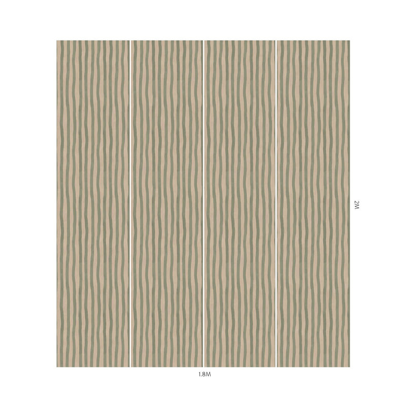 Artist's Stripe Wallpaper, Sap/Alabaster